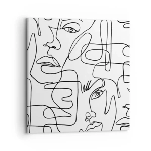 Canvastavla - Bild på duk - I trassliga känslor - 70x70 cm