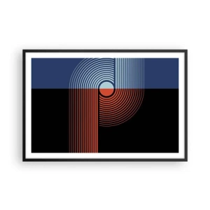Affisch i svart ram - I en geometrisk kläm - 91x61 cm