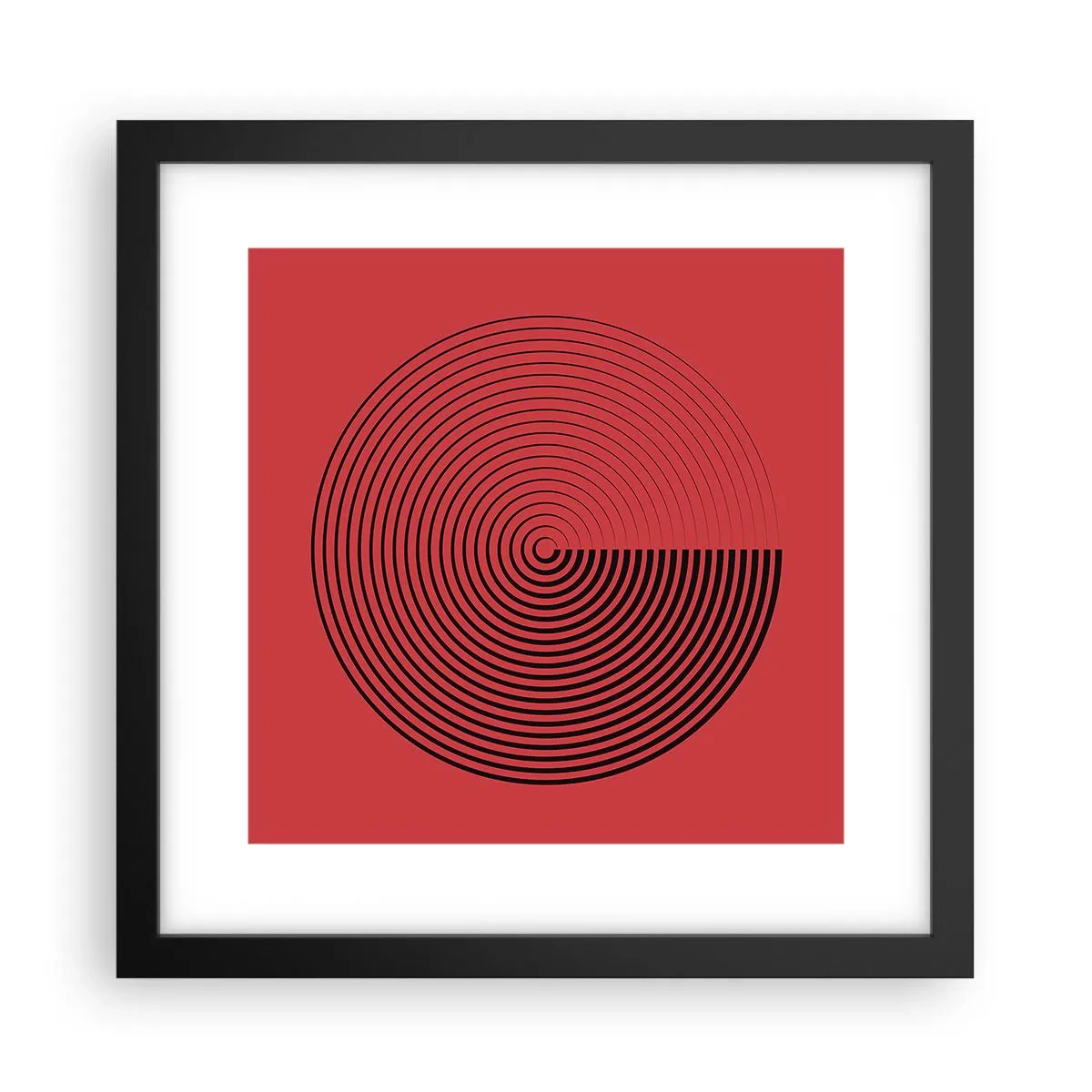 Affisch i svart ram - Cirkulär rörelse - 30x30 cm