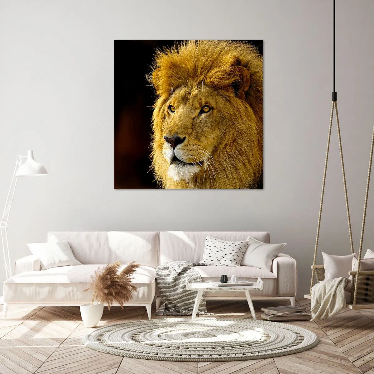 Canvastavla - Bild på duk - Kungens porträtt - 70x70 cm