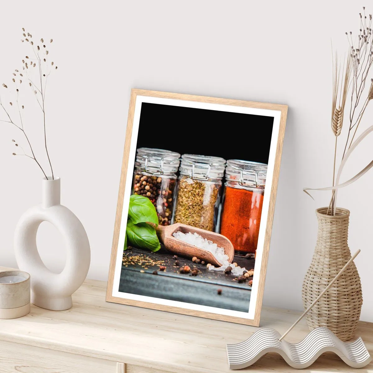 Affisch i ram av ljusek - Så att livet har smak - 30x40 cm