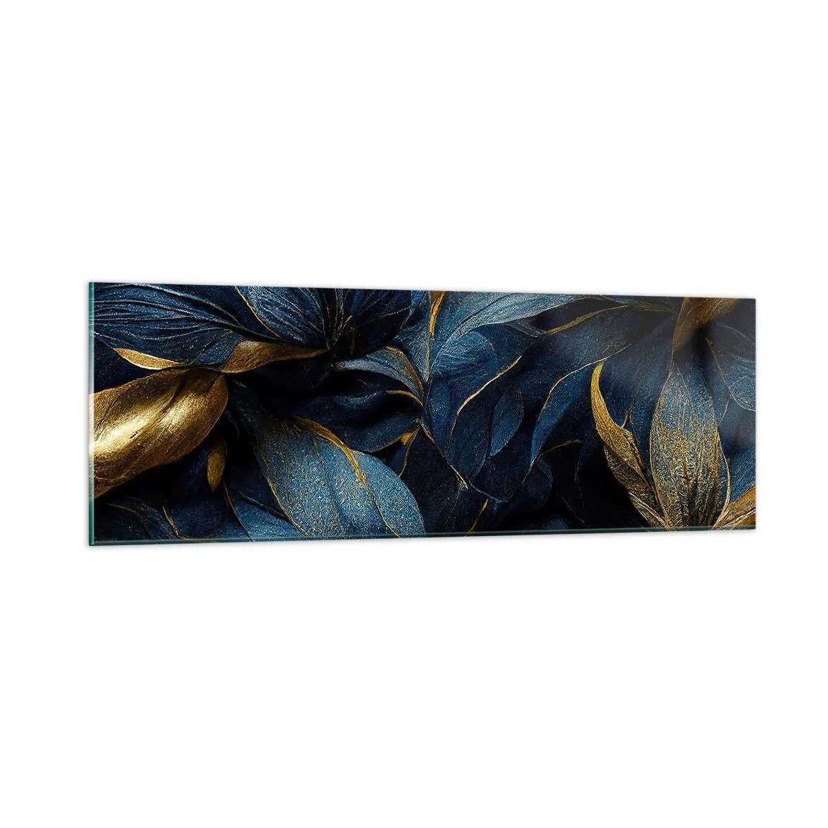 Glastavla - Bild på glas - Fodrad med guld - 90x30 cm