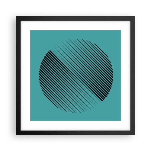 Affisch i svart ram - Cirkeln - en geometrisk variation - 40x40 cm