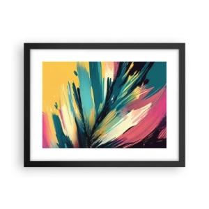 Affisch i svart ram - Komposition - en explosion av glädje - 40x30 cm