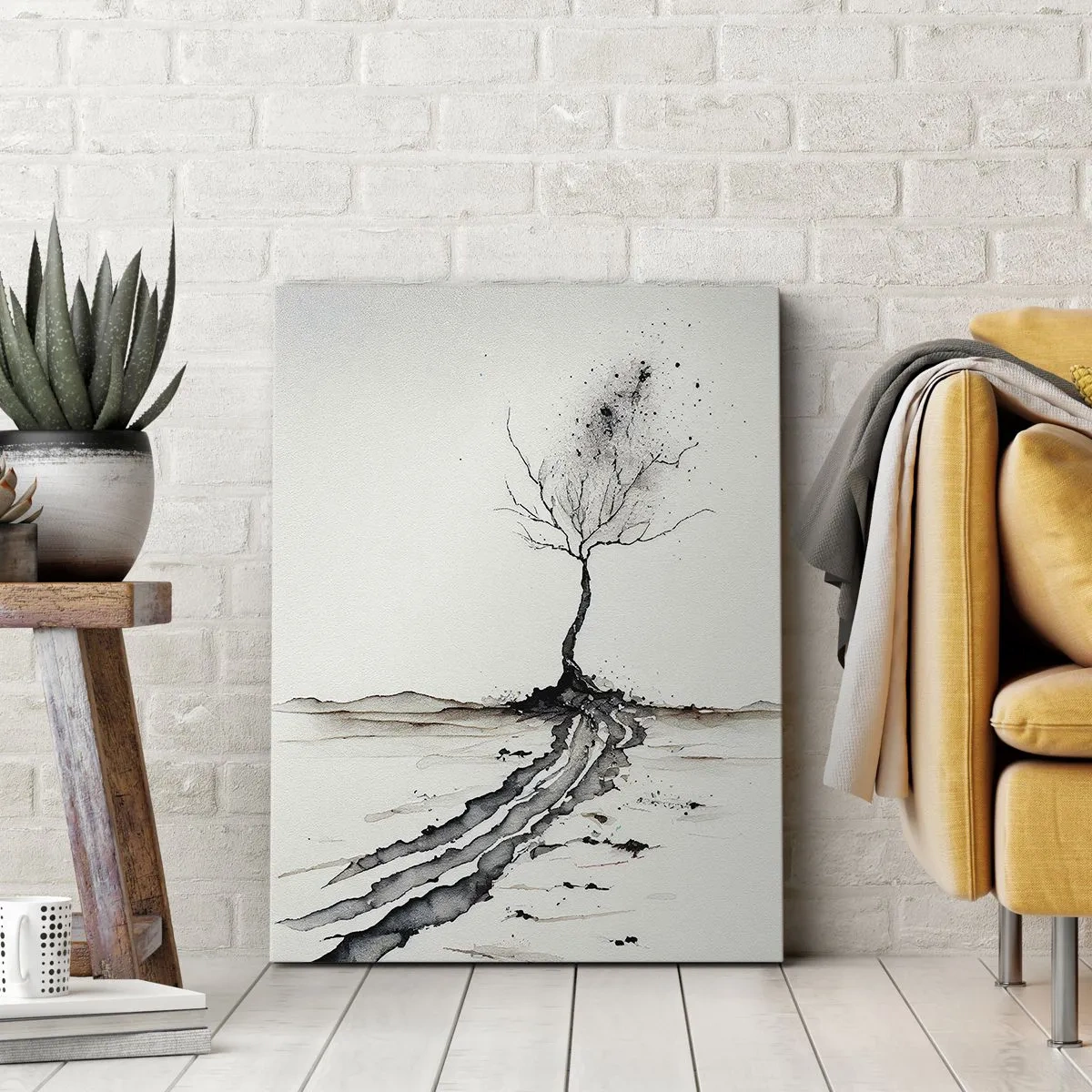 Canvastavla - Bild på duk - Vinterns melankoli - 80x120 cm