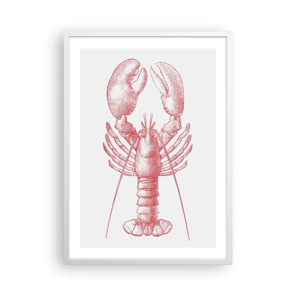 Affisch i vit ram - Hummer värdig Homer - 50x70 cm