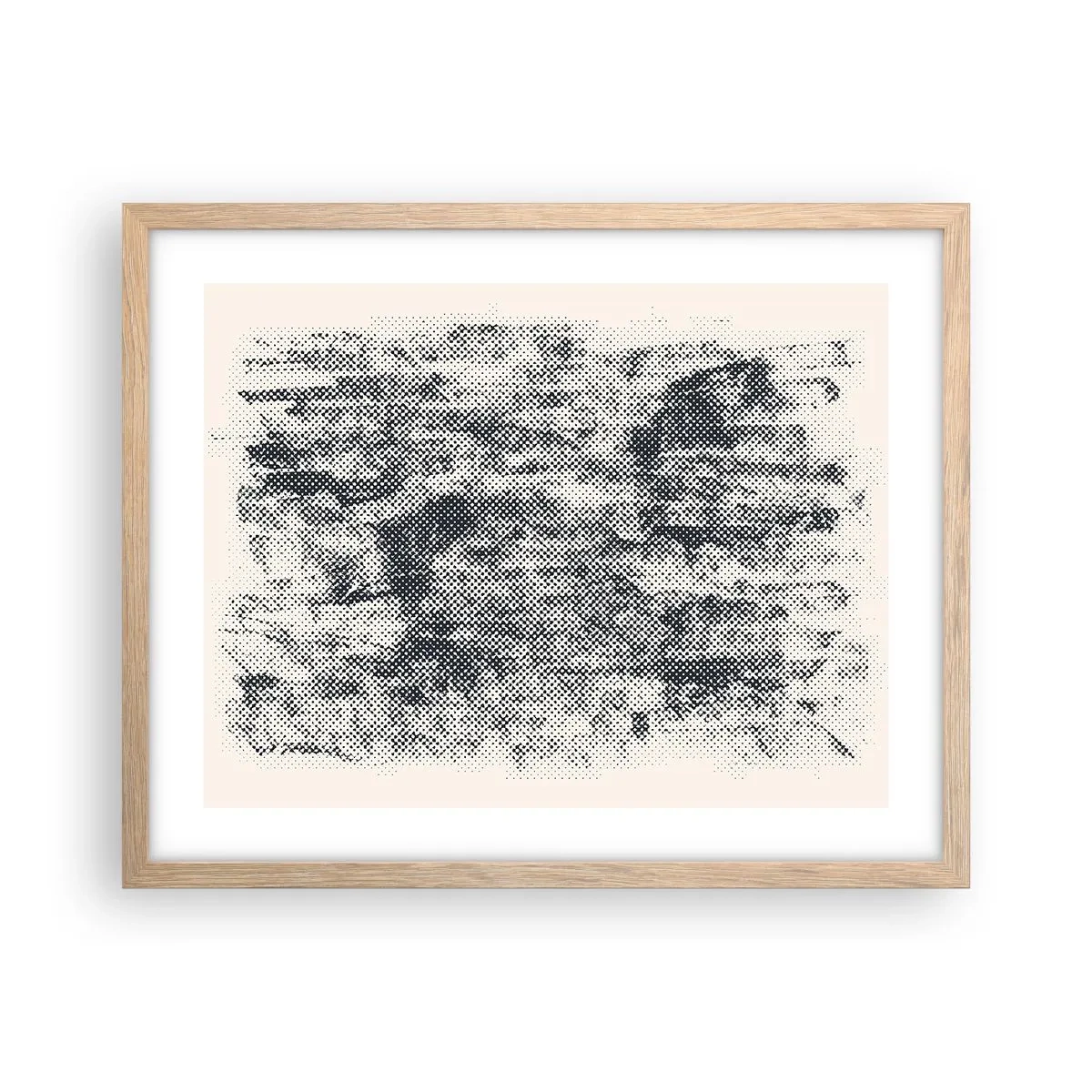 Affisch i ram av ljusek - Dimmig komposition - 50x40 cm