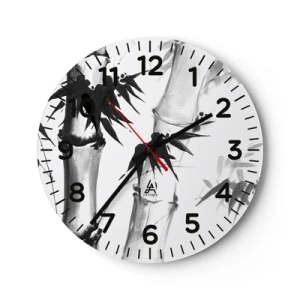 Väggklocka - Klocka på glas - Inzoomad orient - 30x30 cm