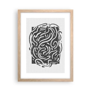 Affisch i ram av ljusek - Abstraktion: en dans av glädje - 30x40 cm