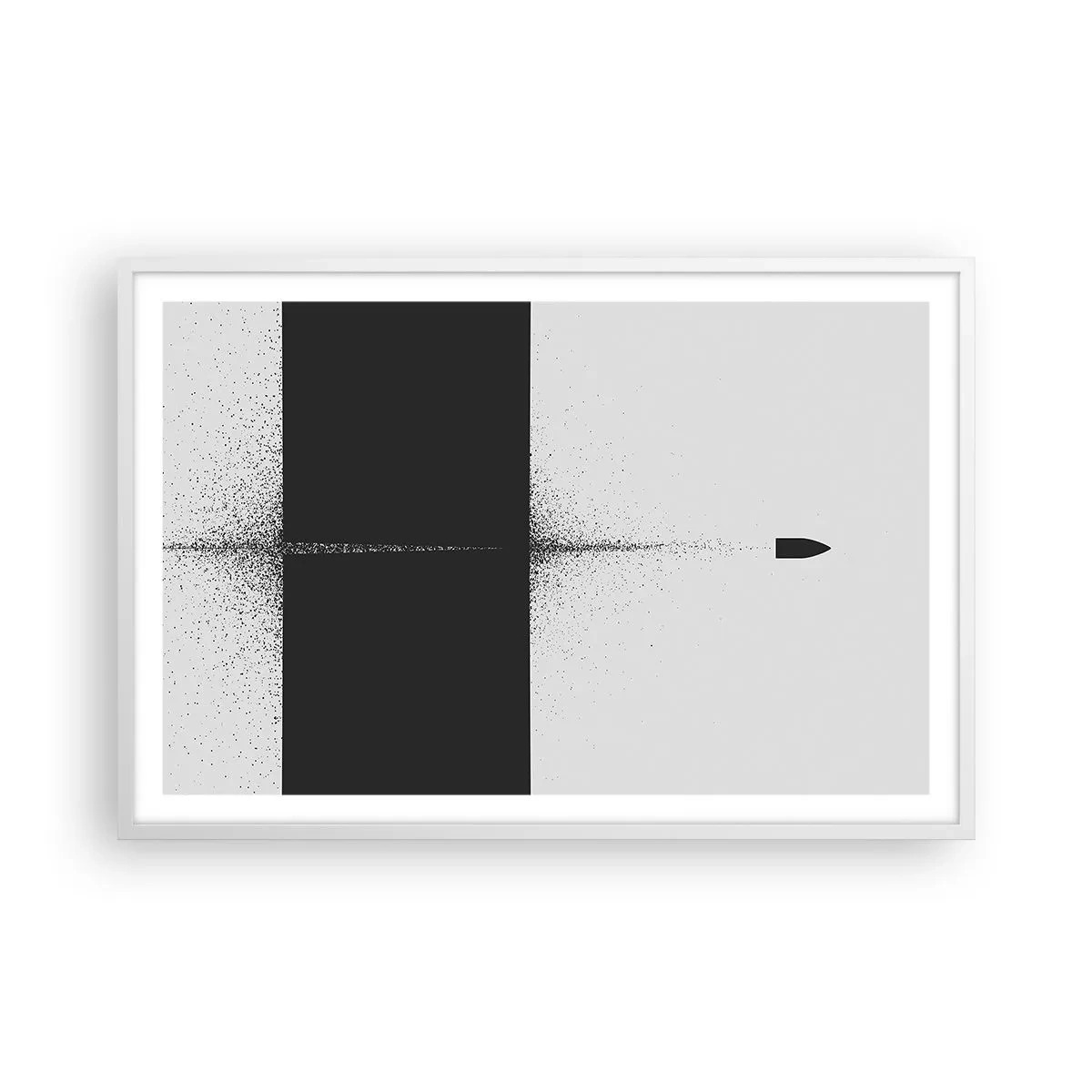 Affisch i vit ram - Rakt mot målet - 91x61 cm