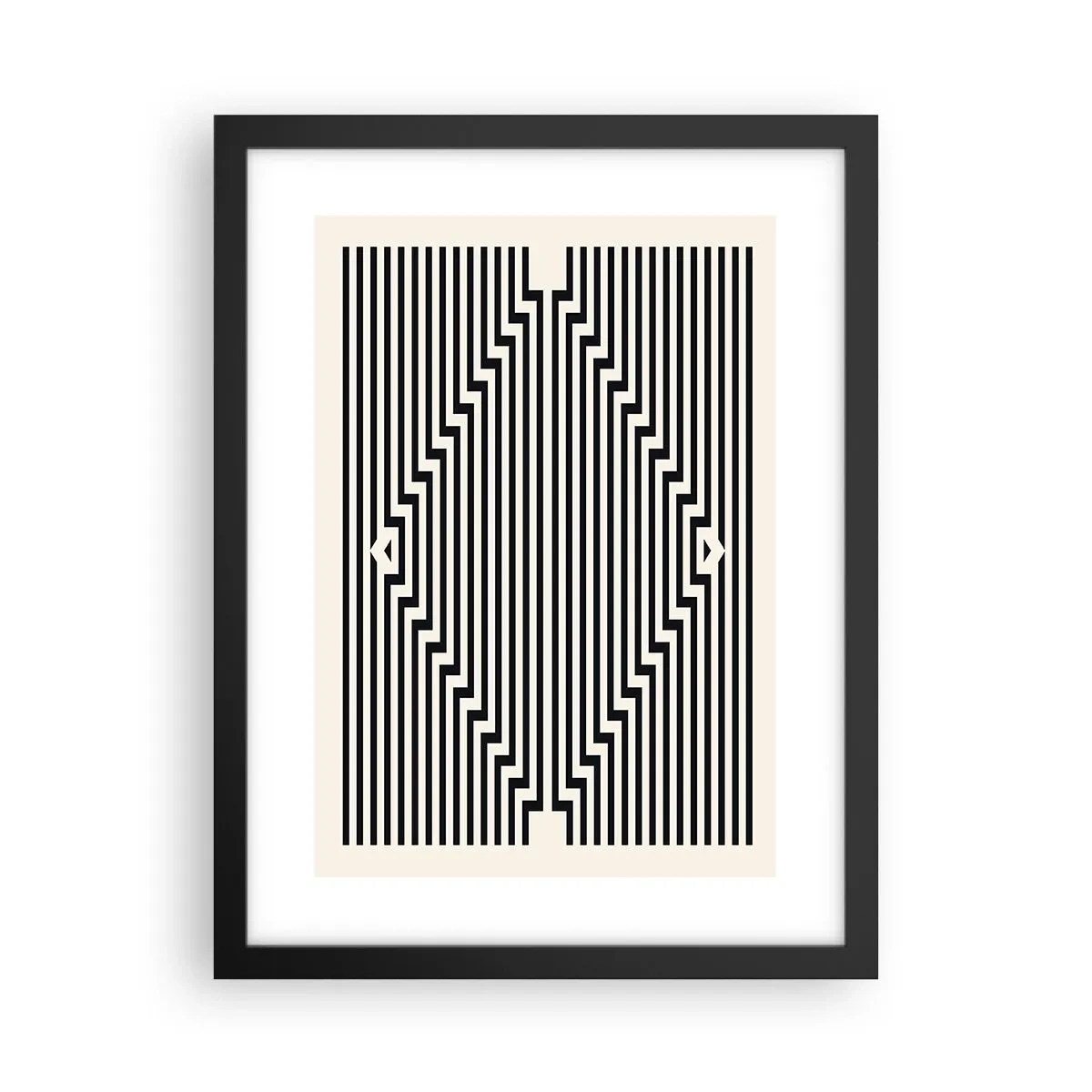Affisch i svart ram - Geometrisk illusion - 30x40 cm