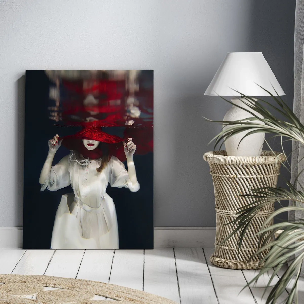 Canvastavla - Bild på duk - Konstig fru - 70x100 cm