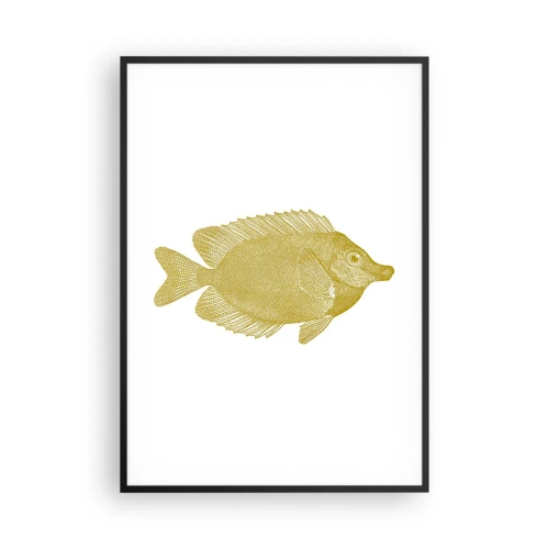 Affisch i svart ram - Fisk och det är allt - 70x100 cm