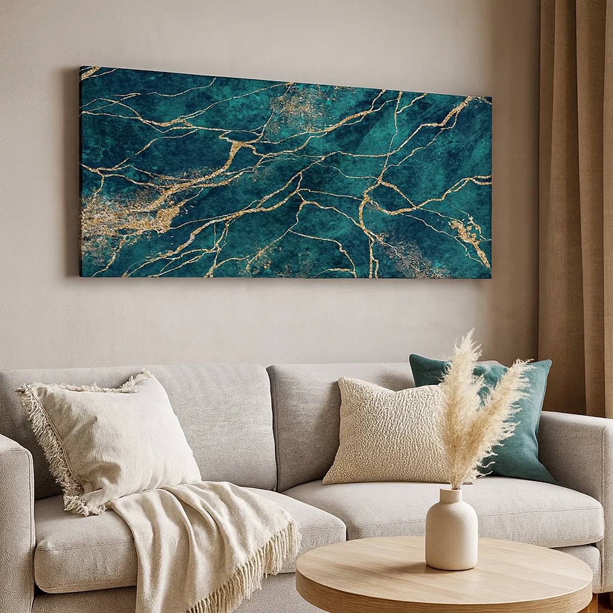 Canvastavla - Bild på duk - Guldåder - 30x30 cm