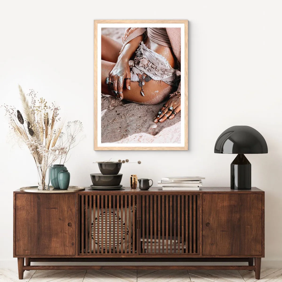 Affisch i ram av ljusek - Utkastad av vågorna? - 70x100 cm