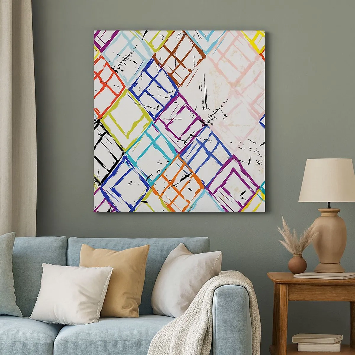 Canvastavla - Bild på duk - Celler för uthyrning - 30x30 cm