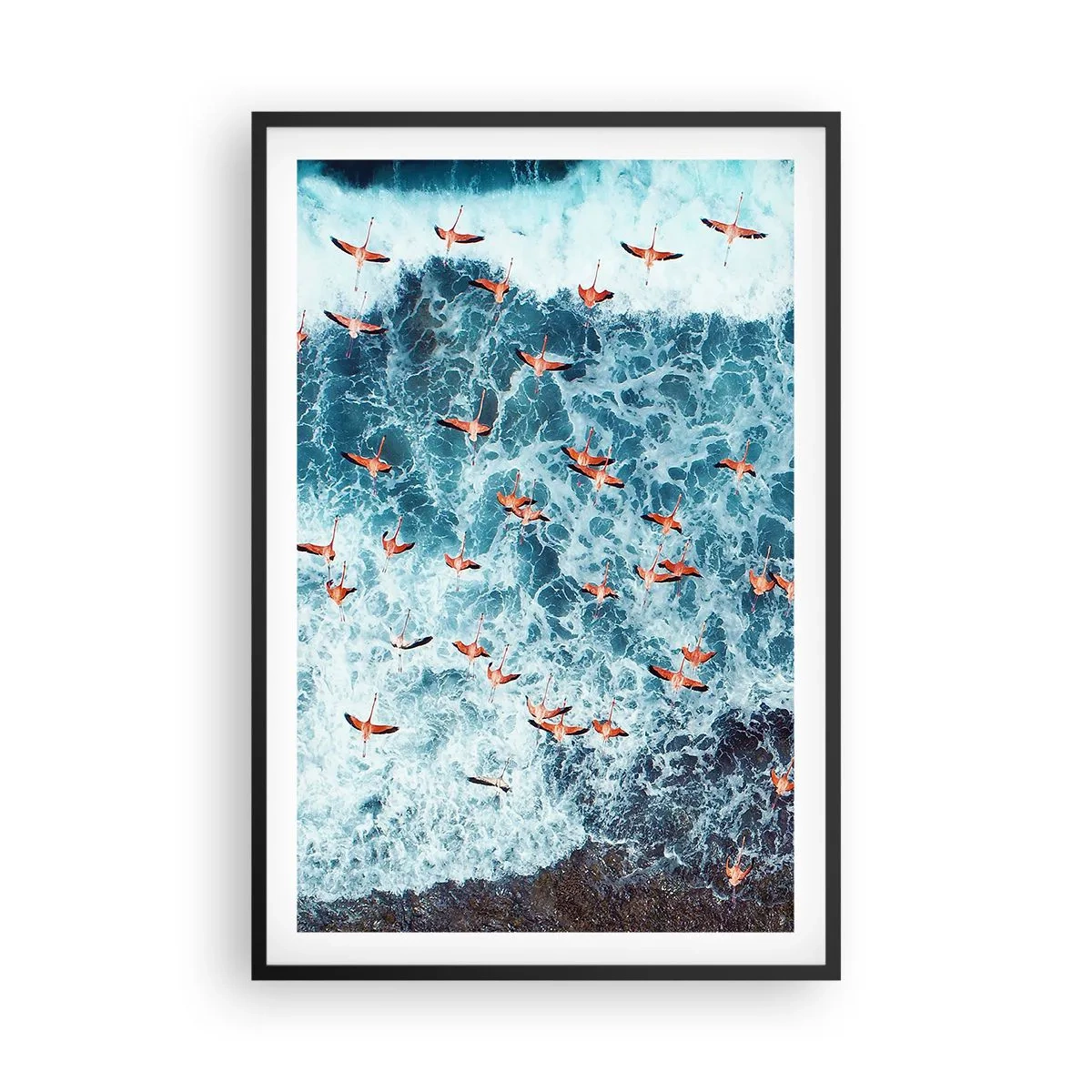 Affisch i svart ram - Kustparad - 61x91 cm