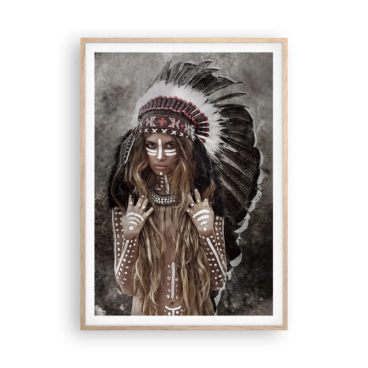 Affisch i ram av ljusek - Hemlighet av stammens styrka - 70x100 cm