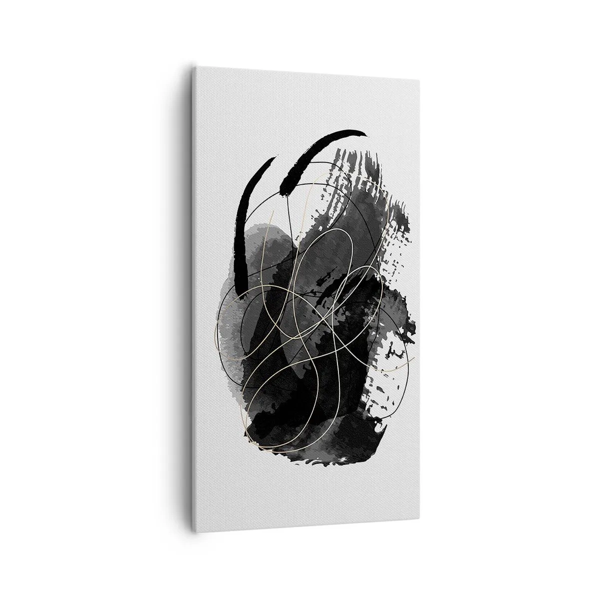 Canvastavla - Bild på duk - Uppkommen ur svärta - 55x100 cm