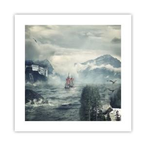 Affisch - På magiska vatten - 40x40 cm