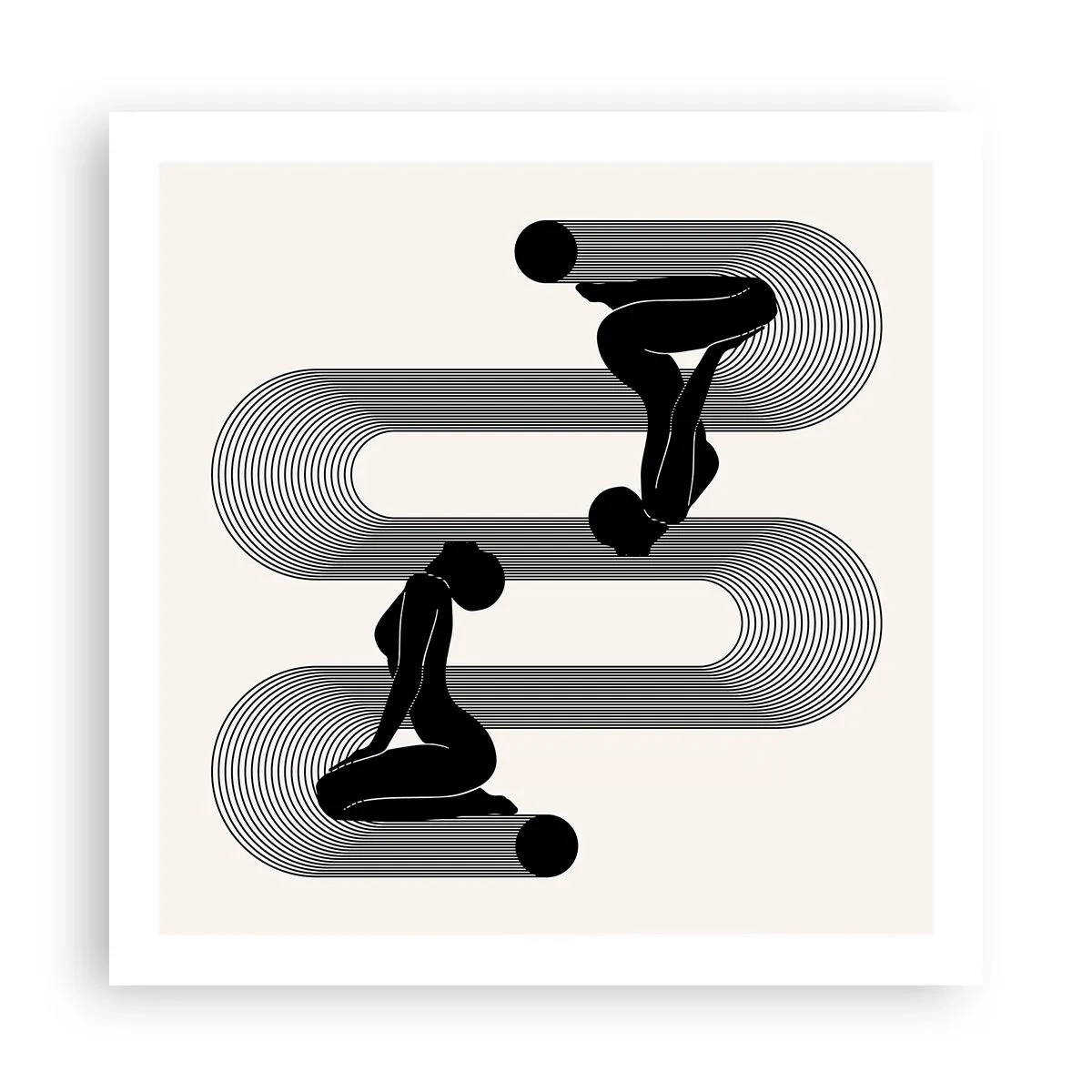 Affisch - Sensuell symmetri - 60x60 cm