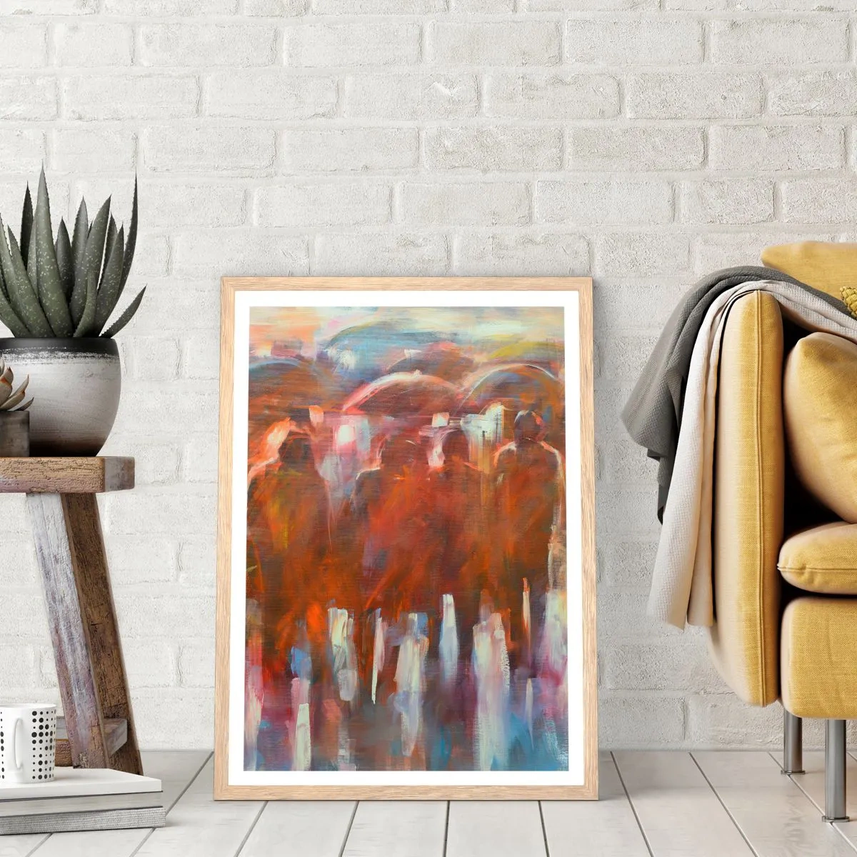 Affisch i ram av ljusek - Jämna i regn och dimma - 50x70 cm