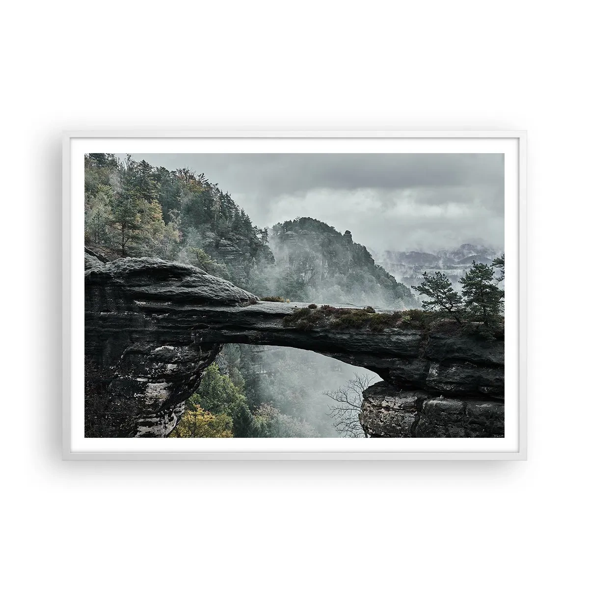 Affisch i vit ram - Äventyret är på väg att börja - 100x70 cm