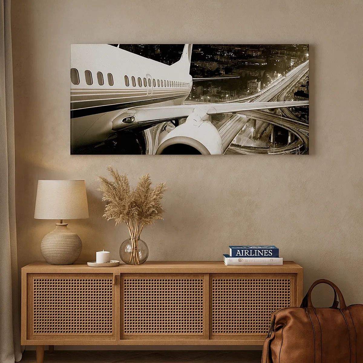 Canvastavla - Bild på duk - Lyfta upp i natten - 30x30 cm