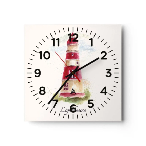 Väggklocka - Klocka på glas - Det är alltid något väder - 40x40 cm