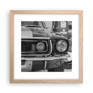 Affisch i ram av ljusek - Kör hårt - 30x30 cm