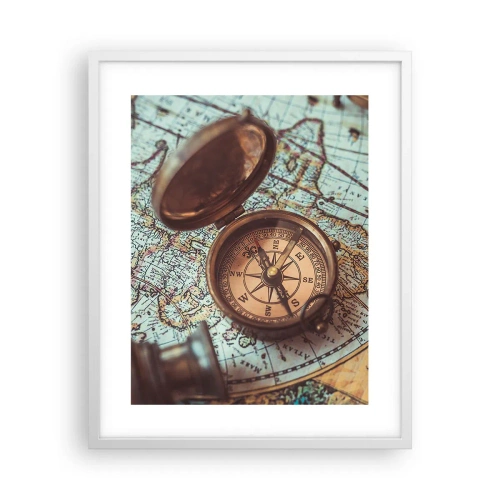 Affisch i vit ram - För äventyrare - 40x50 cm