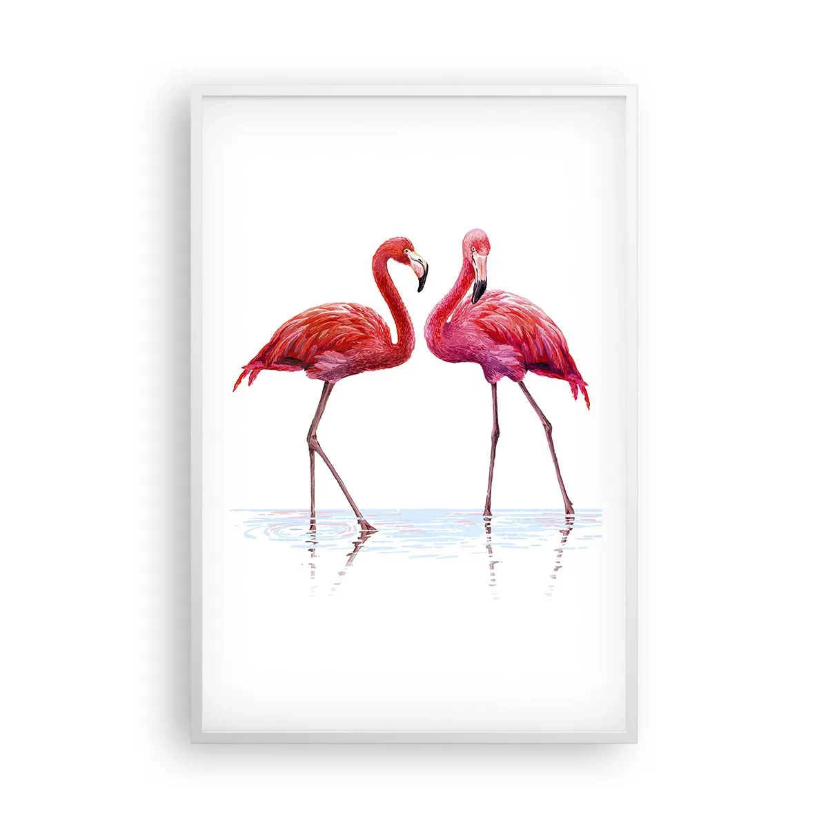 Affisch i vit ram - Rosa rendez-vous - 61x91 cm