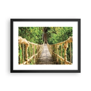 Affisch i svart ram - Upphängd i grönskan - 40x30 cm