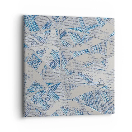 Canvastavla - Bild på duk - I en gråblå labyrint - 40x40 cm