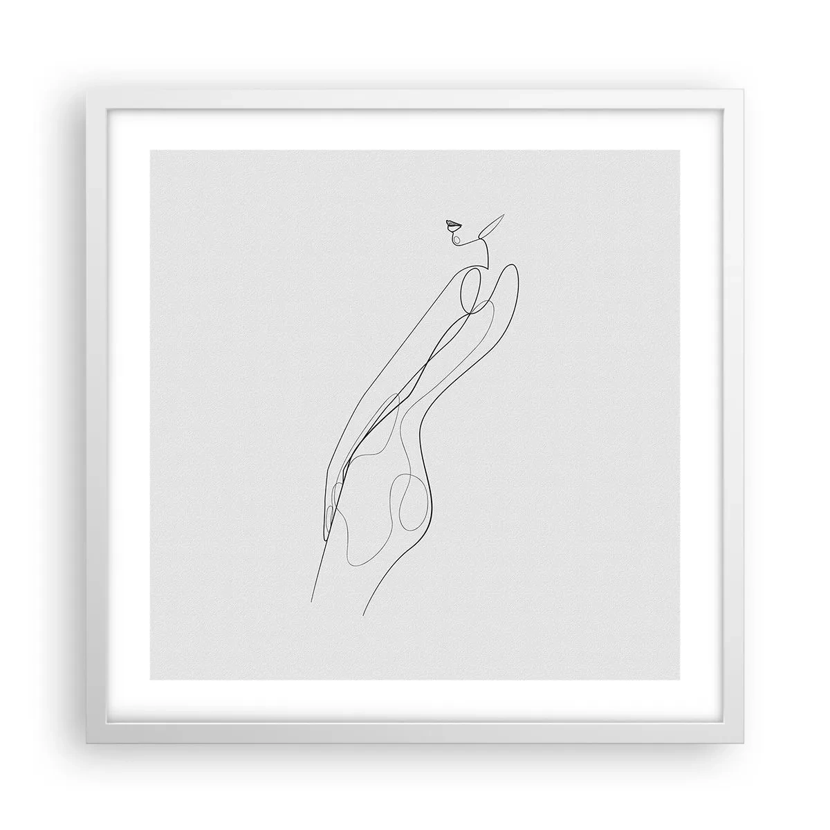 Affisch i vit ram - Bara en utfästelse - 50x50 cm