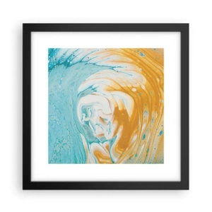 Affisch i svart ram - Pastellfärgad virvel - 30x30 cm