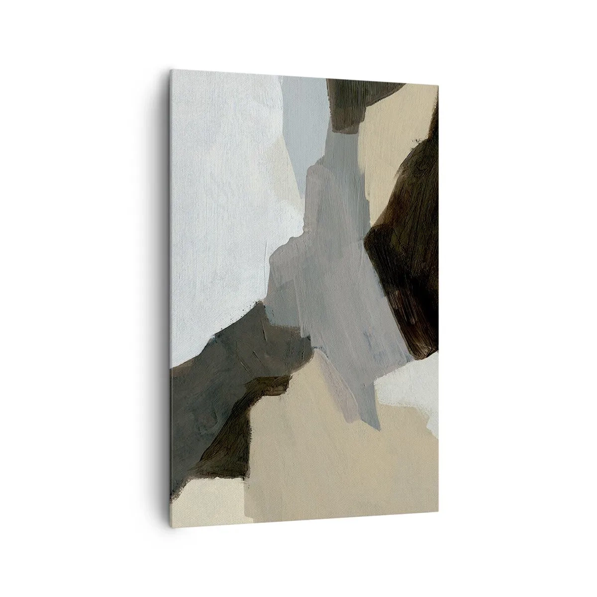 Canvastavla - Bild på duk - Abstraktion: avgrening av det gråa - 80x120 cm