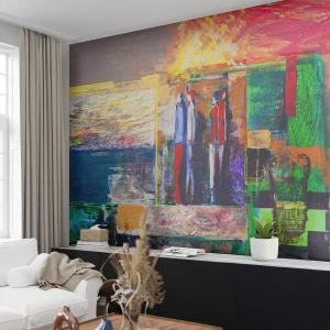 Fototapet Premium Canvas - Relationer och emotioner - Abstraktion, människor, Bit - 150x105 cm