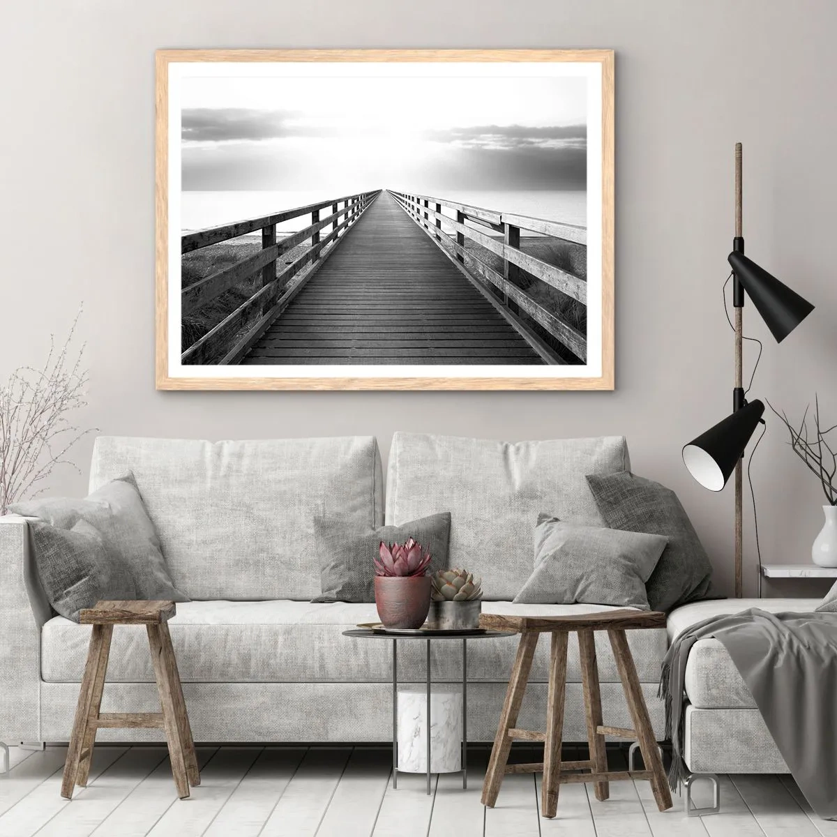 Affisch i ram av ljusek - Ut i det oändliga... - 100x70 cm