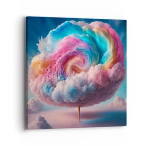 Canvastavla - Bild på duk - En dröm om en nöjespark - 40x40 cm