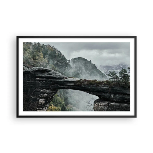 Affisch i svart ram - Äventyret är på väg att börja - 91x61 cm