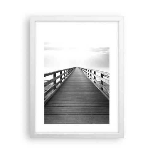 Affisch i vit ram - Ut i det oändliga... - 30x40 cm