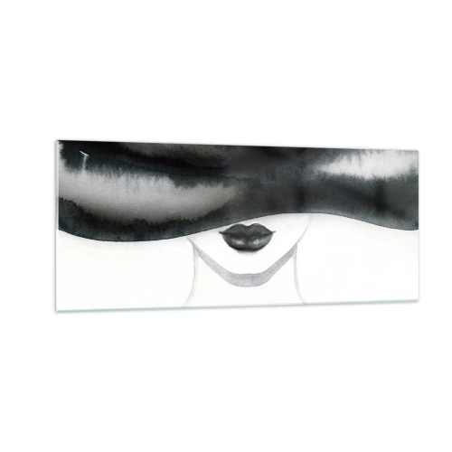 Glastavla - Bild på glas - Sensuell hemlighet - 100x40 cm