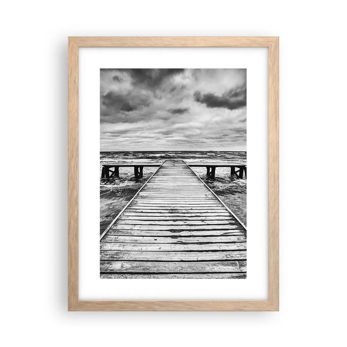 Affisch i ram av ljusek - Jag väntar på vind som blåser bort... - 30x40 cm