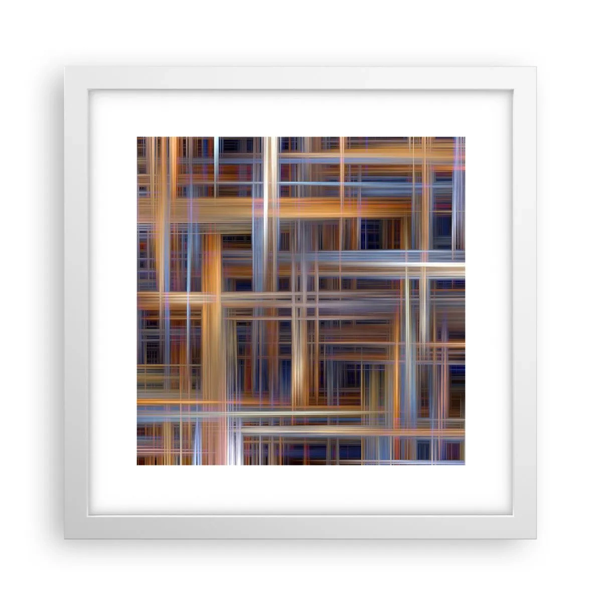 Affisch i vit ram - Vävd av ljus - 30x30 cm