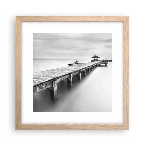 Affisch i ram av ljusek - Ut i det oändliga - 30x30 cm