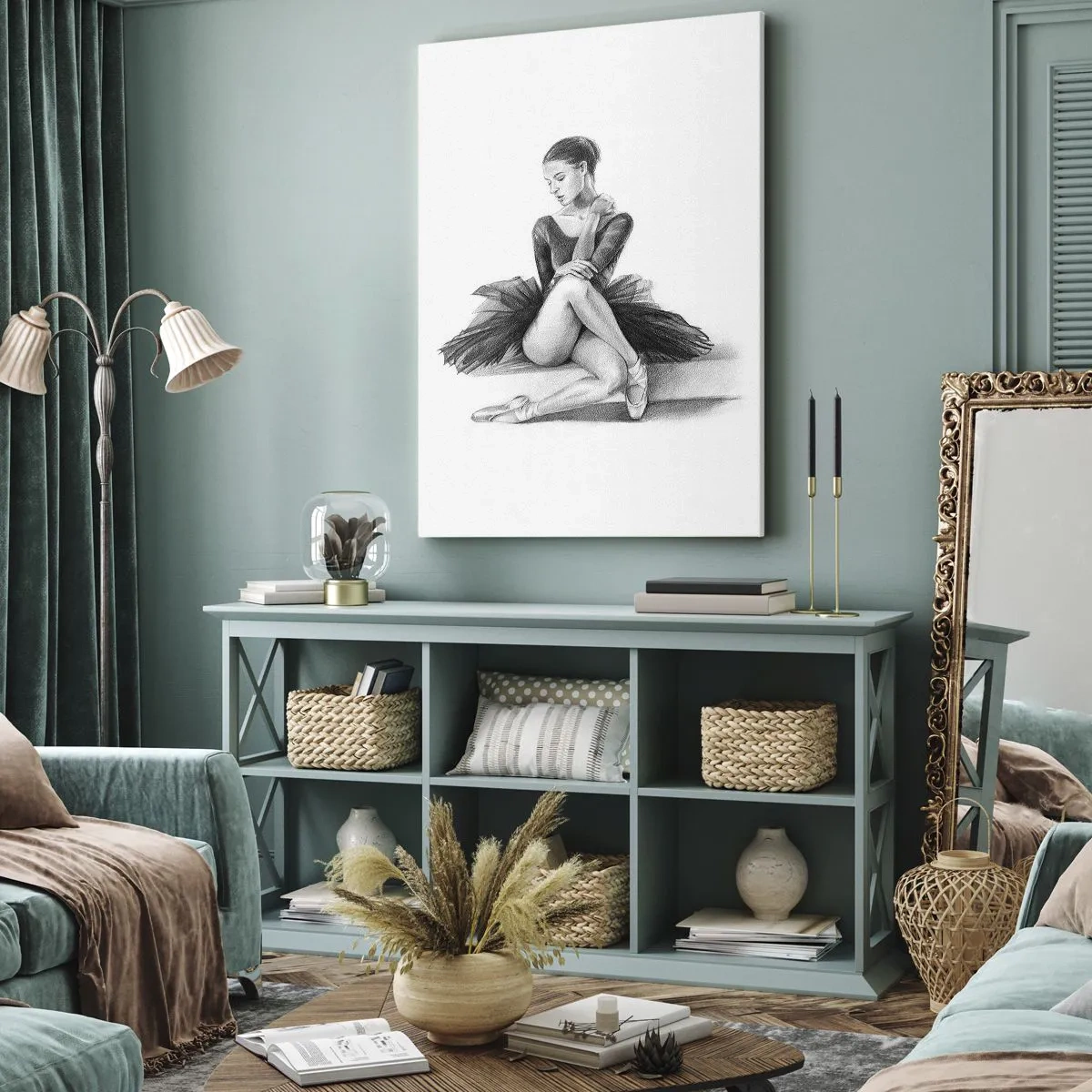 Canvastavla - Bild på duk - Förtrollad av dansen - 65x120 cm