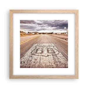 Affisch i ram av ljusek - Mother Road - amerikanska legenden - 30x30 cm