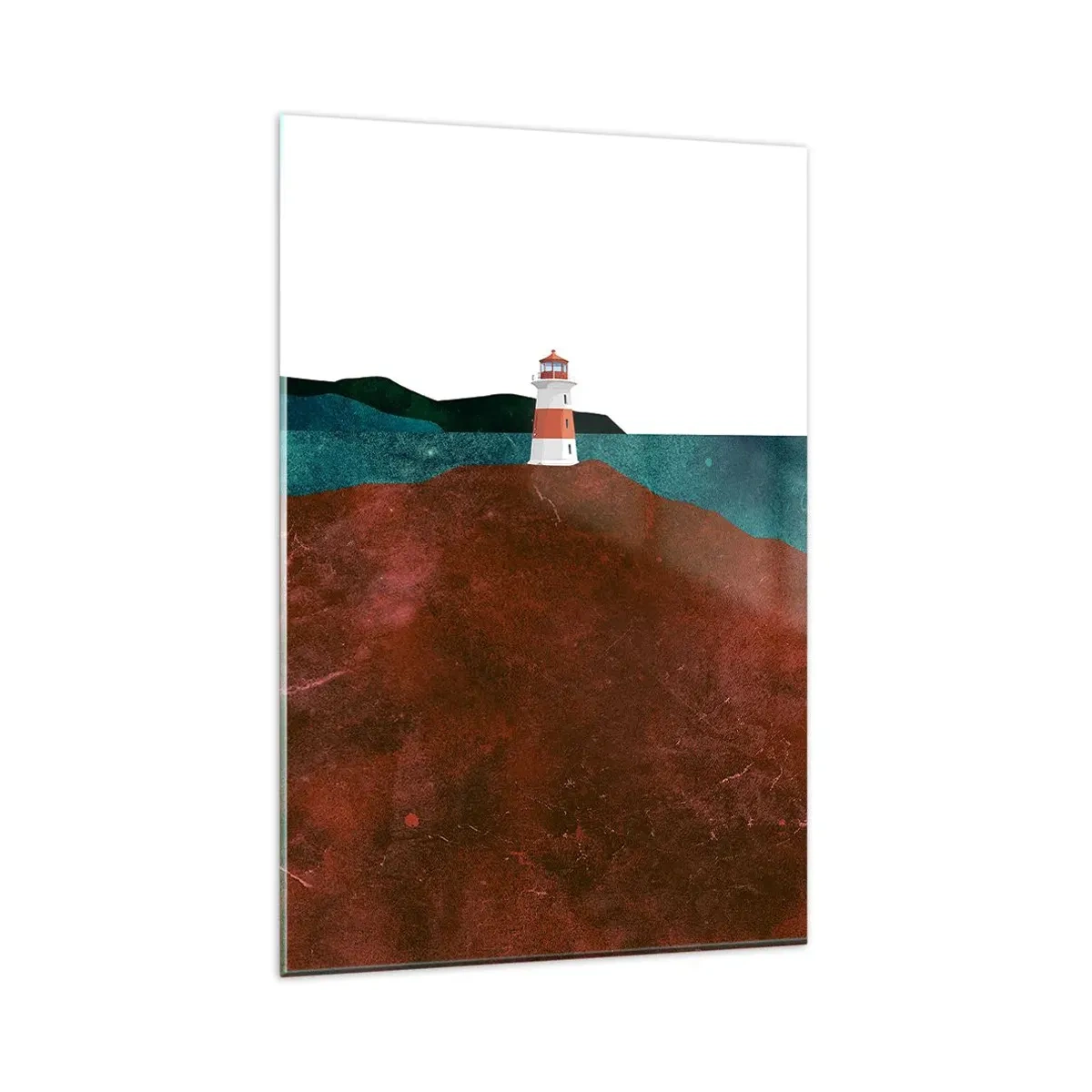 Glastavla - Bild på glas - Med blicken riktad mot havet - 80x120 cm