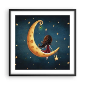 Affisch i svart ram - En gång i tiden... - 50x50 cm